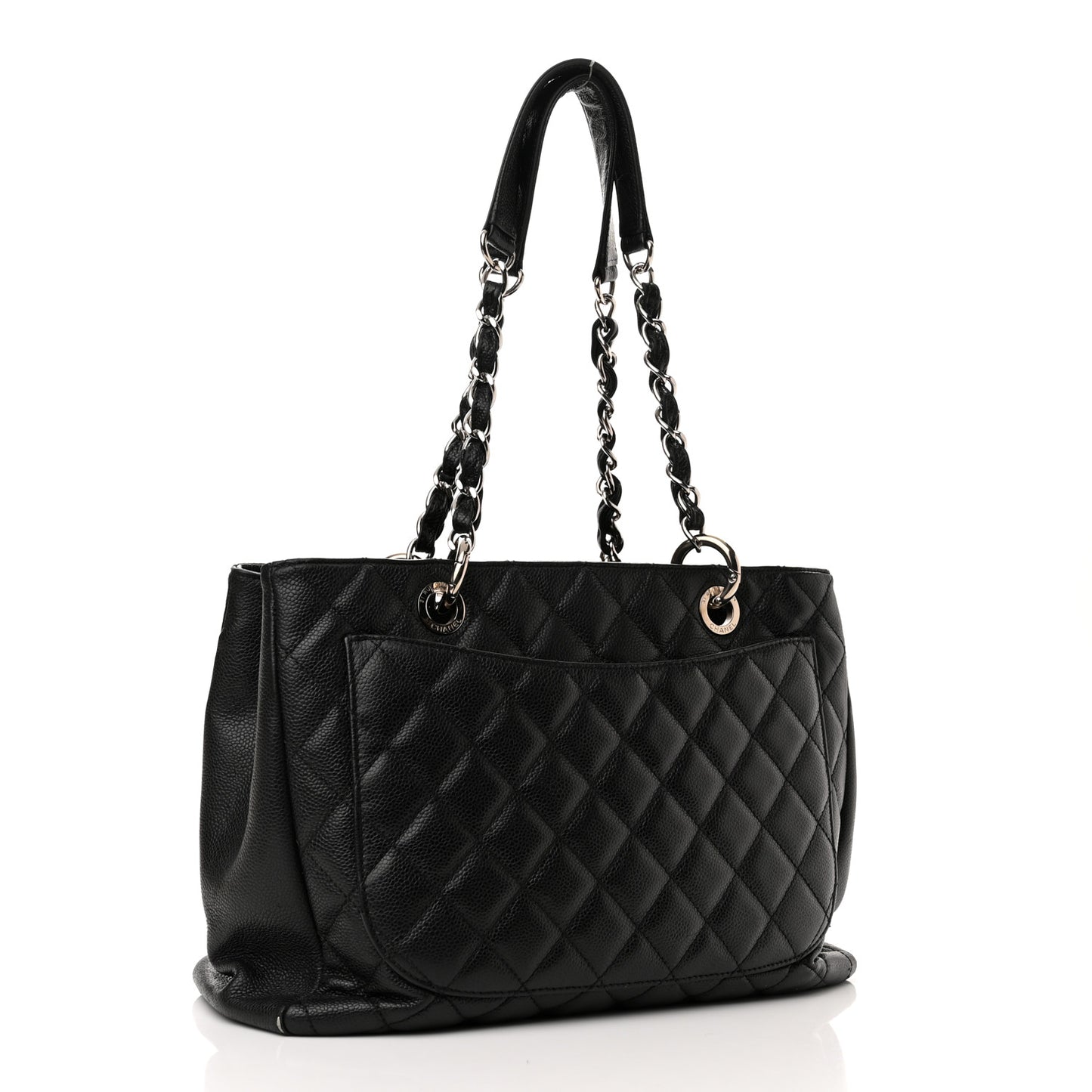 Caviar Quilted Grand Shopping Tote GST Black