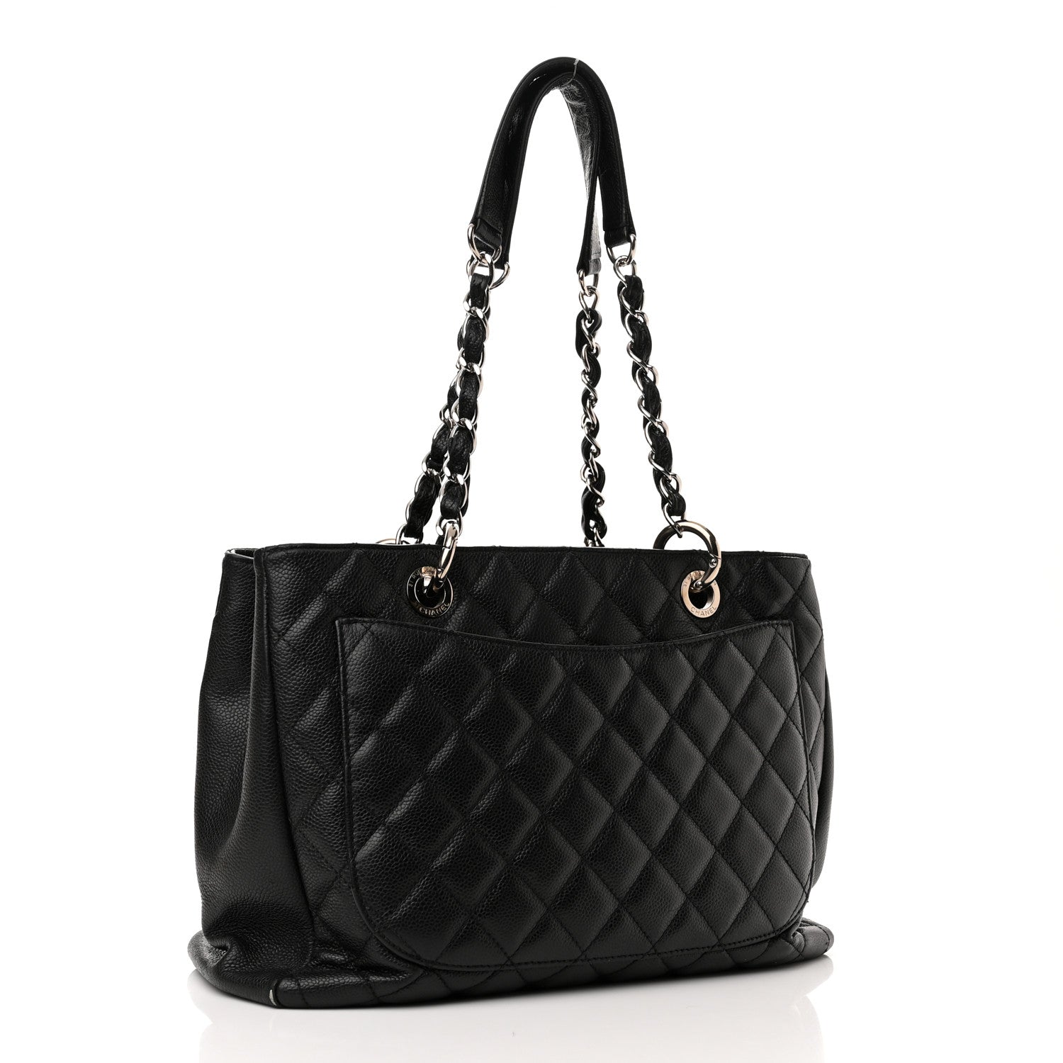 Chanel Caviar Quilted Grand Shopping Tote GST Black 3 of 11