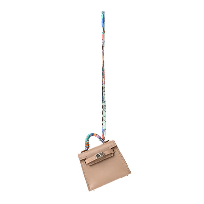 Hermes Tadelakt Mini Kelly Twilly Bag Charm Argile 1 of 6