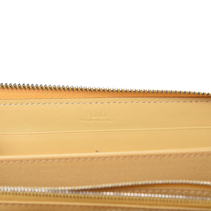 Fendi Vitello Century Hypnoteyes Zip Around Wallet Grano Multicolor 6 of 12