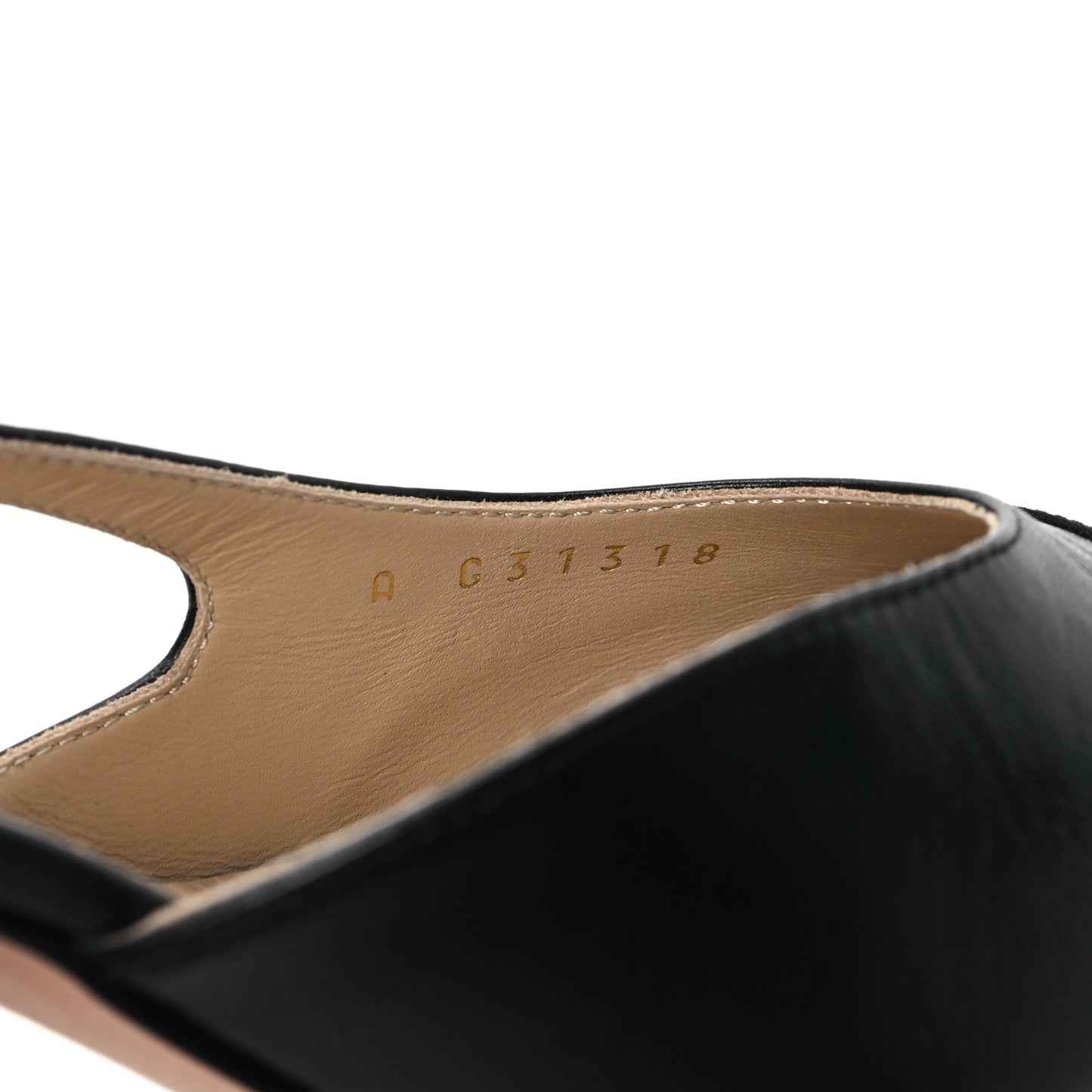 Goatskin Grosgrain Cap Toe CC Slingback Sandals 38 Black