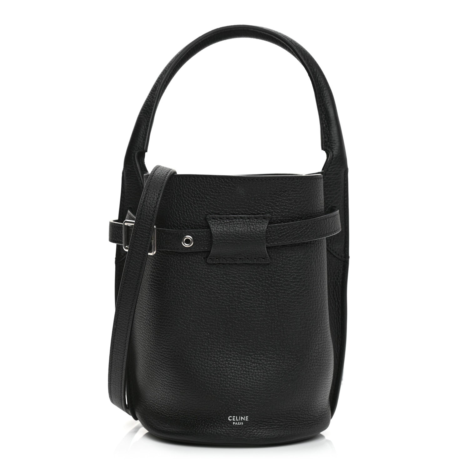 Celine Grained Calfskin Nano Big Bag Bucket Black 1 of 8