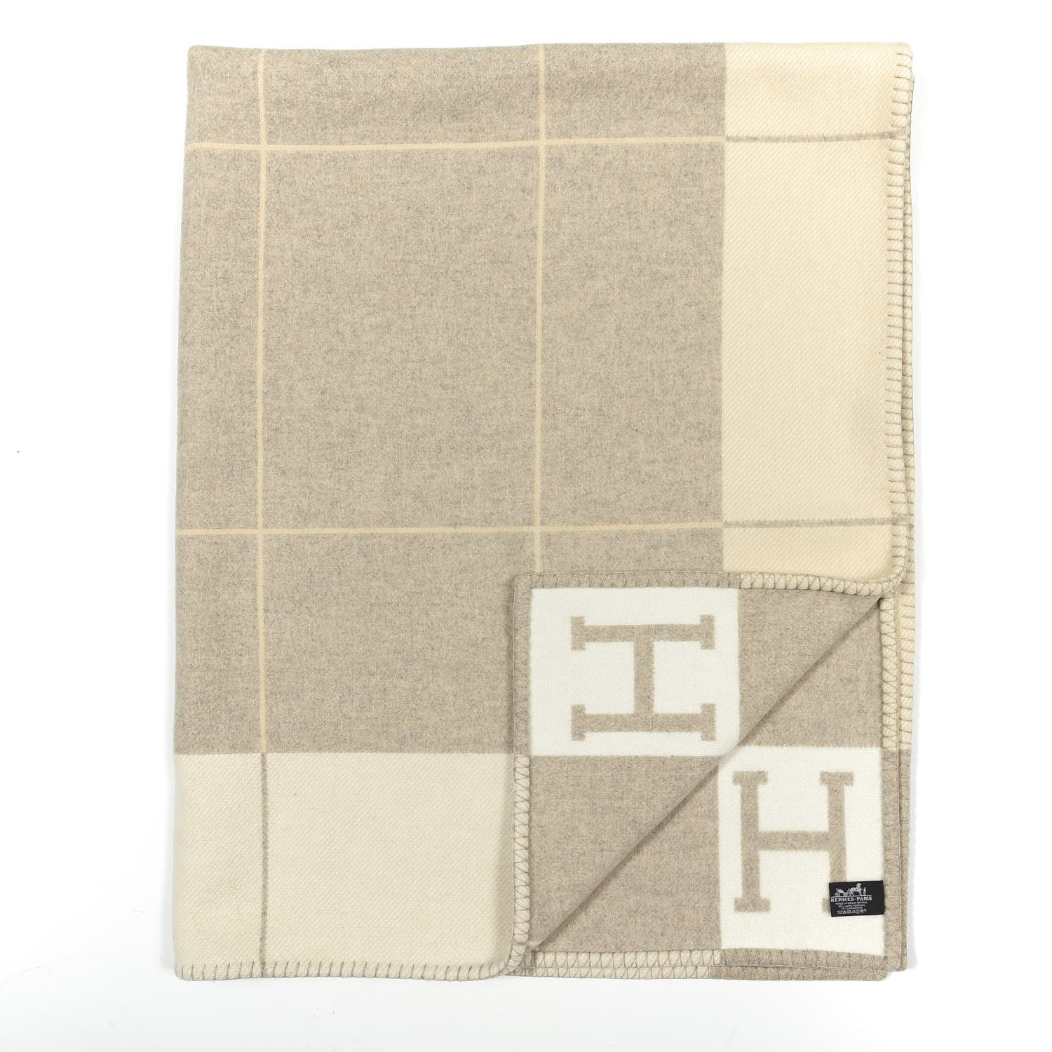 Hermes Wool Cashmere Avalon III Blanket Coco Camomille 2 of 3