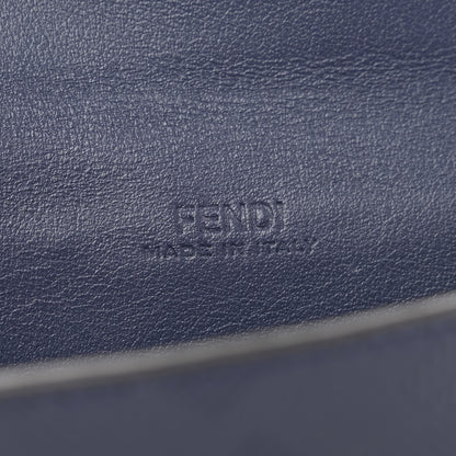 Fendi Calfskin FF Embossed Baguette Card Case Blueberry 6 of 10