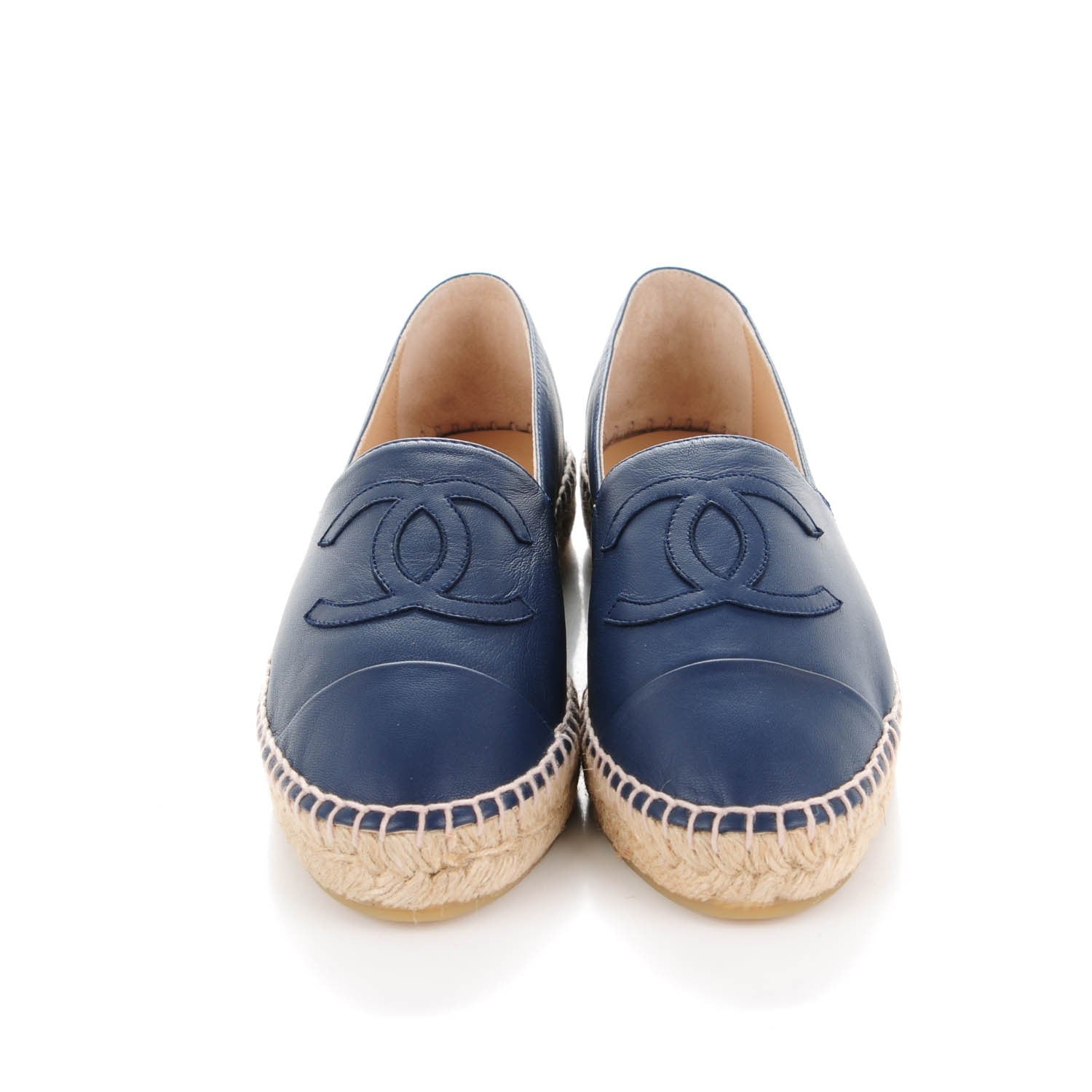 Chanel Lambskin CC Espadrilles 39 Dark Navy 2 of 8