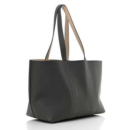 Moynat Taurillon Gex Calfskin Duo Reversible Tote Greige Zinc 3 of 17