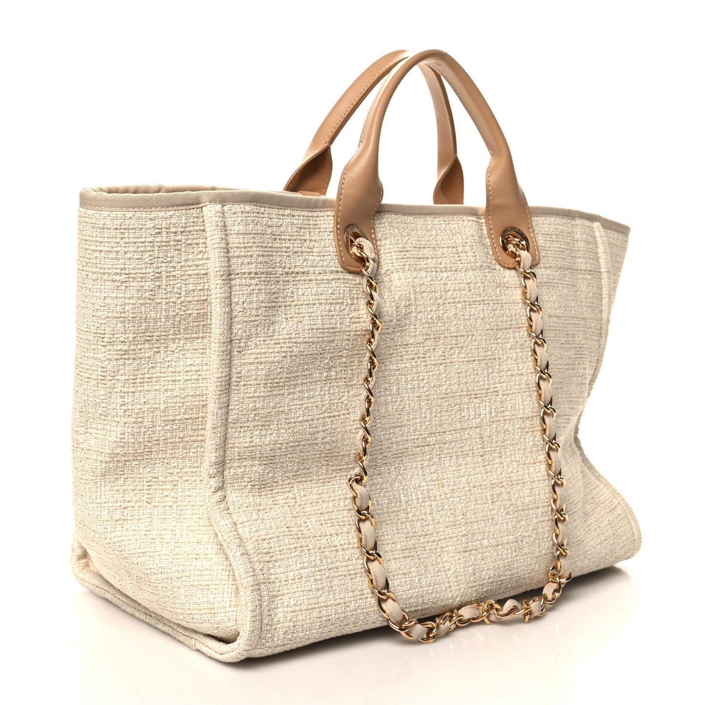 Canvas Medium Deauville Tote Light Beige
