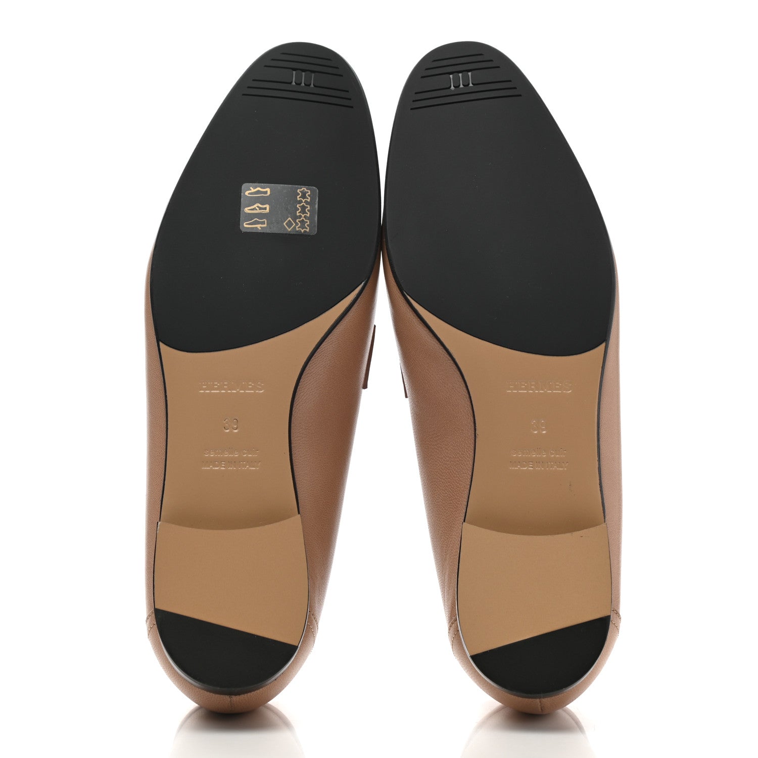 Hermes Goatskin Womens Royal Loafers 39 Bois De Santal 5 of 9