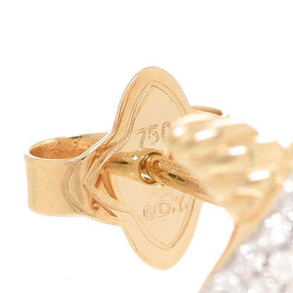 David Yurman 18K Yellow Gold Diamond Pave X Earrings 4 of 4