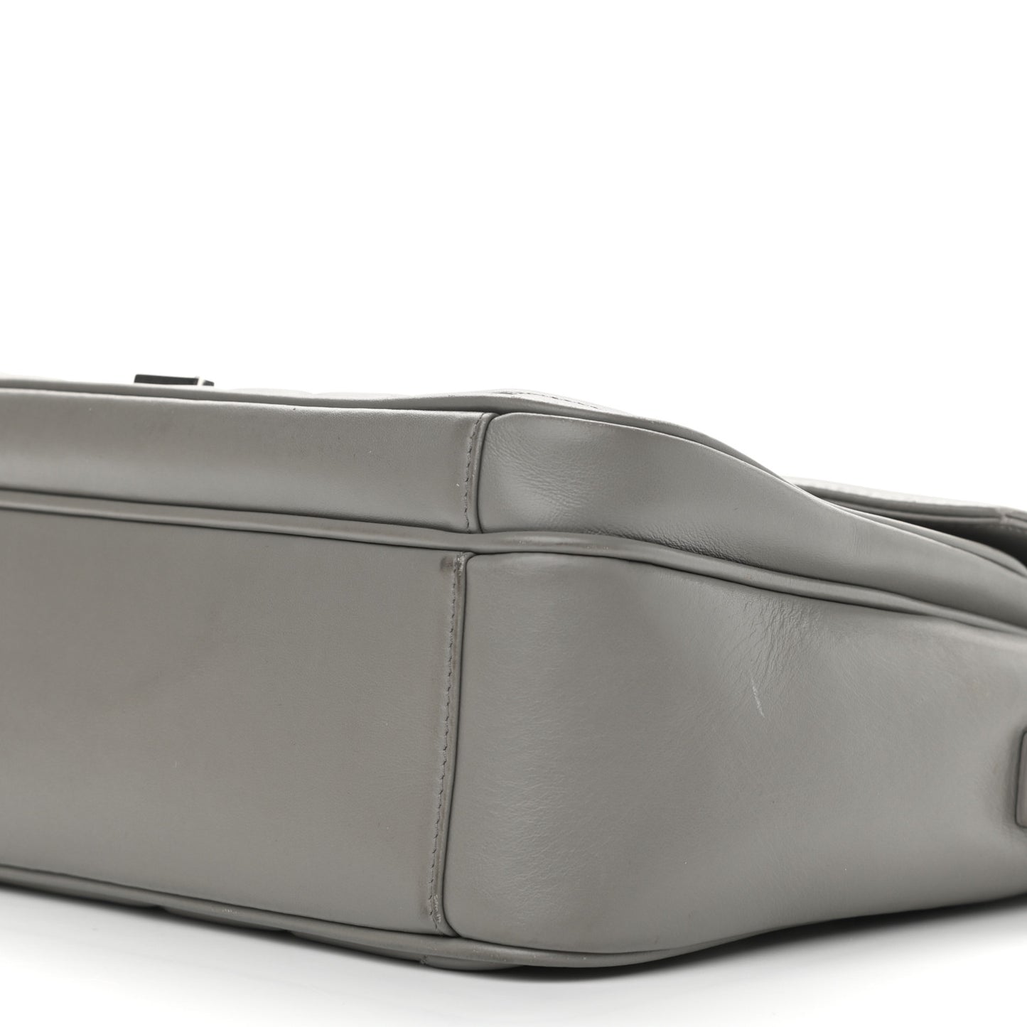 Calfskin Y Quilted Monogram Loulou Shoulder Bag Pearl Grey