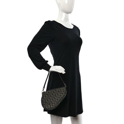Christian Dior Monogram Mini Saddle Pochette Navy 2 of 11