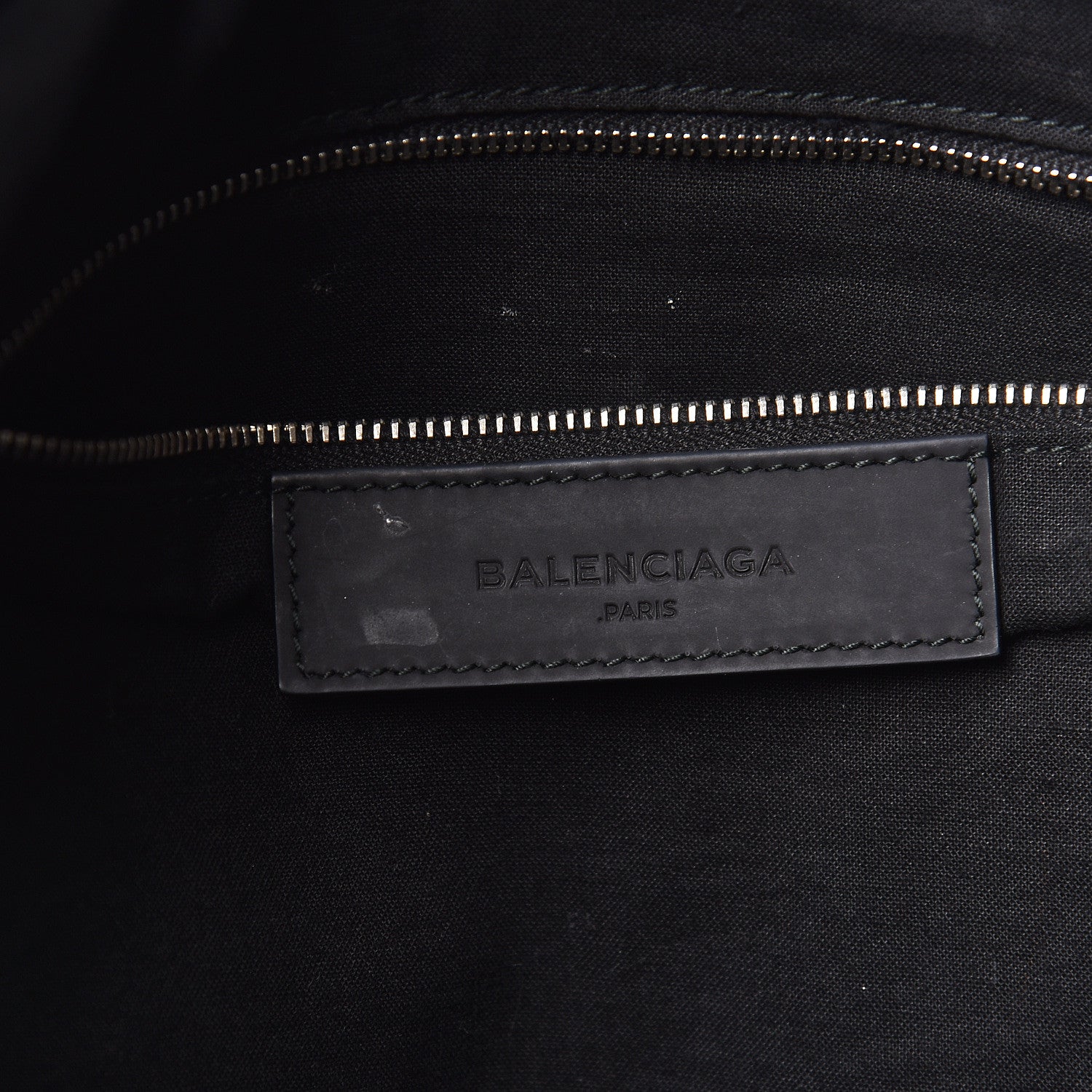 Balenciaga Rubber Calfskin Canvas Navy Tote Black 6 of 18