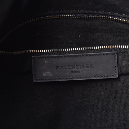 Balenciaga Rubber Calfskin Canvas Navy Tote Black 6 of 18