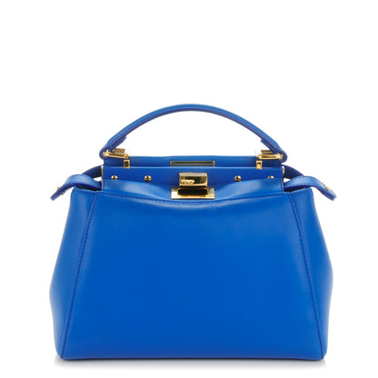 Fendi Nappa Mini Peekaboo Iconic Satchel Bleuette 1 of 7
