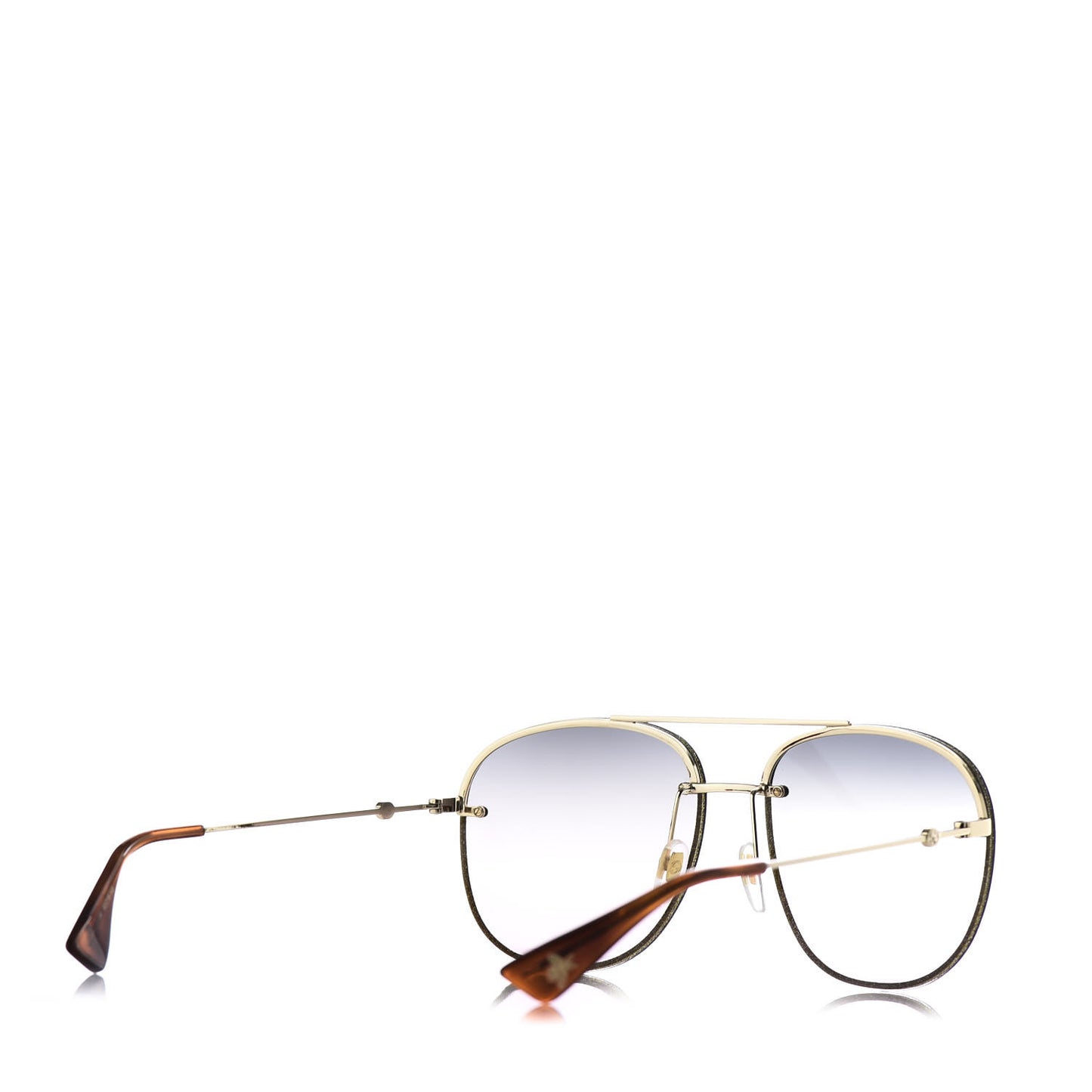 Metal Aviator Glitter Sunglasses GG0227S Gold