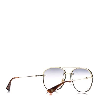 Gucci Metal Aviator Glitter Sunglasses GG0227S Gold 4 of 10