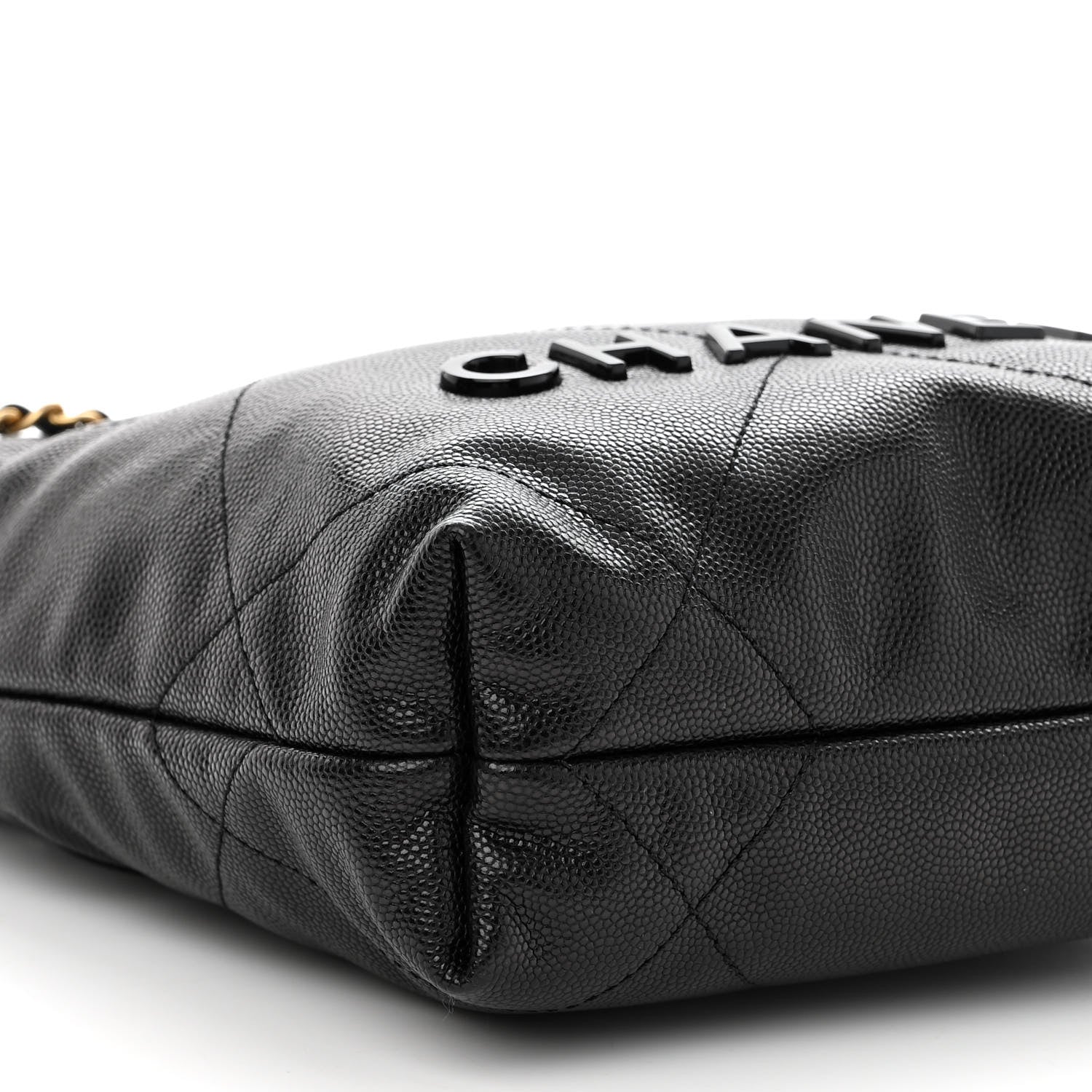 Chanel Shiny Caviar Quilted Monochrome Mini Chanel 22 Black 8 of 9