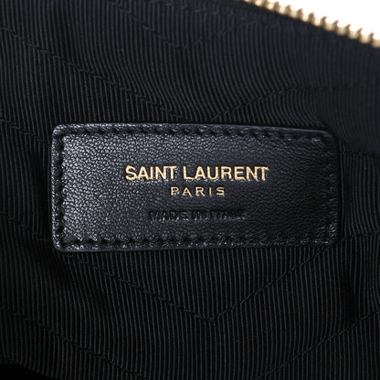 Saint Laurent Calfskin Matelasse Chevron Monogram A5 Wristlet Black 6 of 7