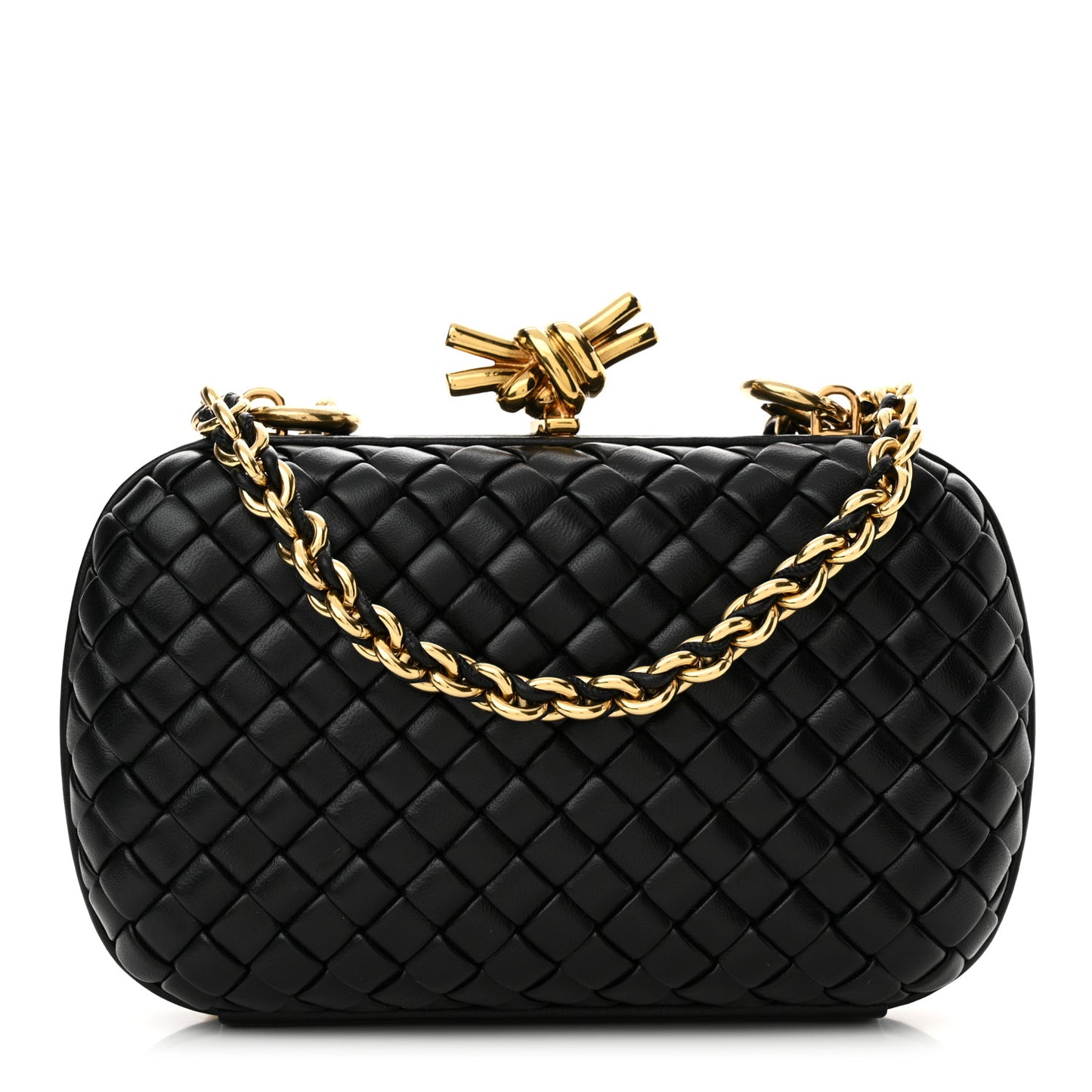 Padded Nappa Intrecciato Knot Chain Black