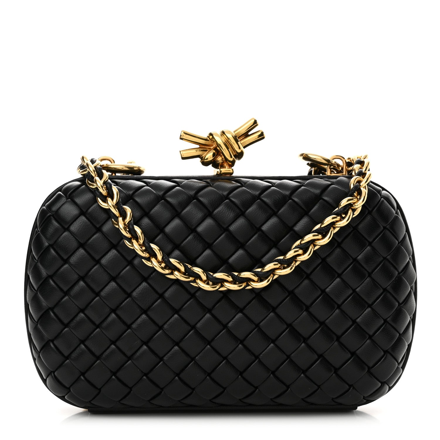 Bottega Veneta Padded Nappa Intrecciato Knot Chain Black 1 of 9