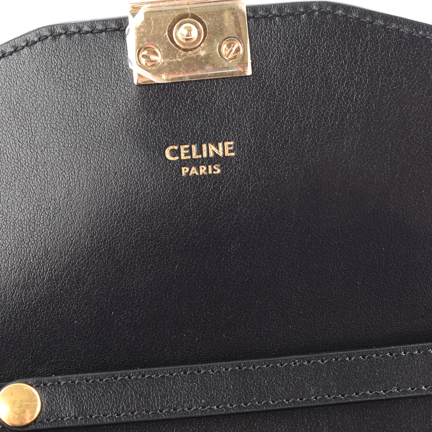 Calfskin C Wallet On Chain Bag Black