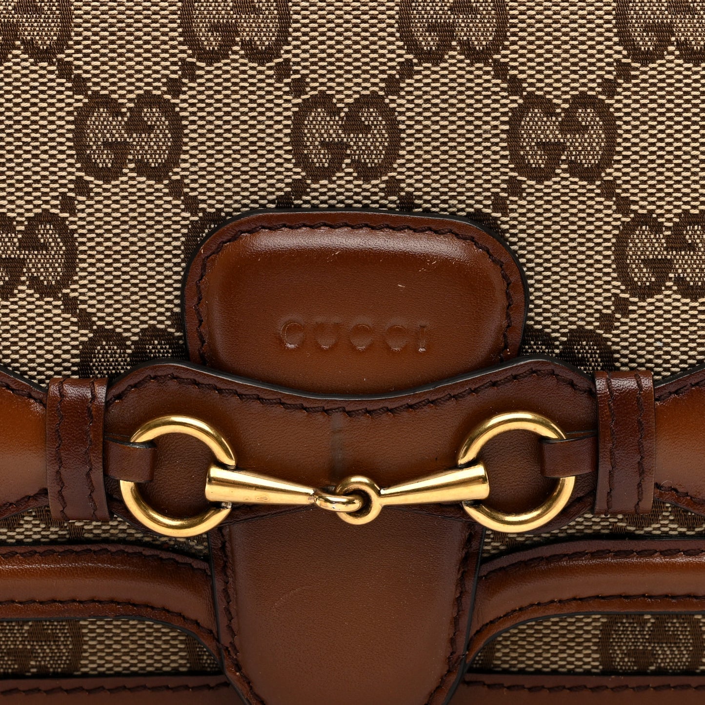 Monogram Lady Web Convertible Wallet Beige Cuir