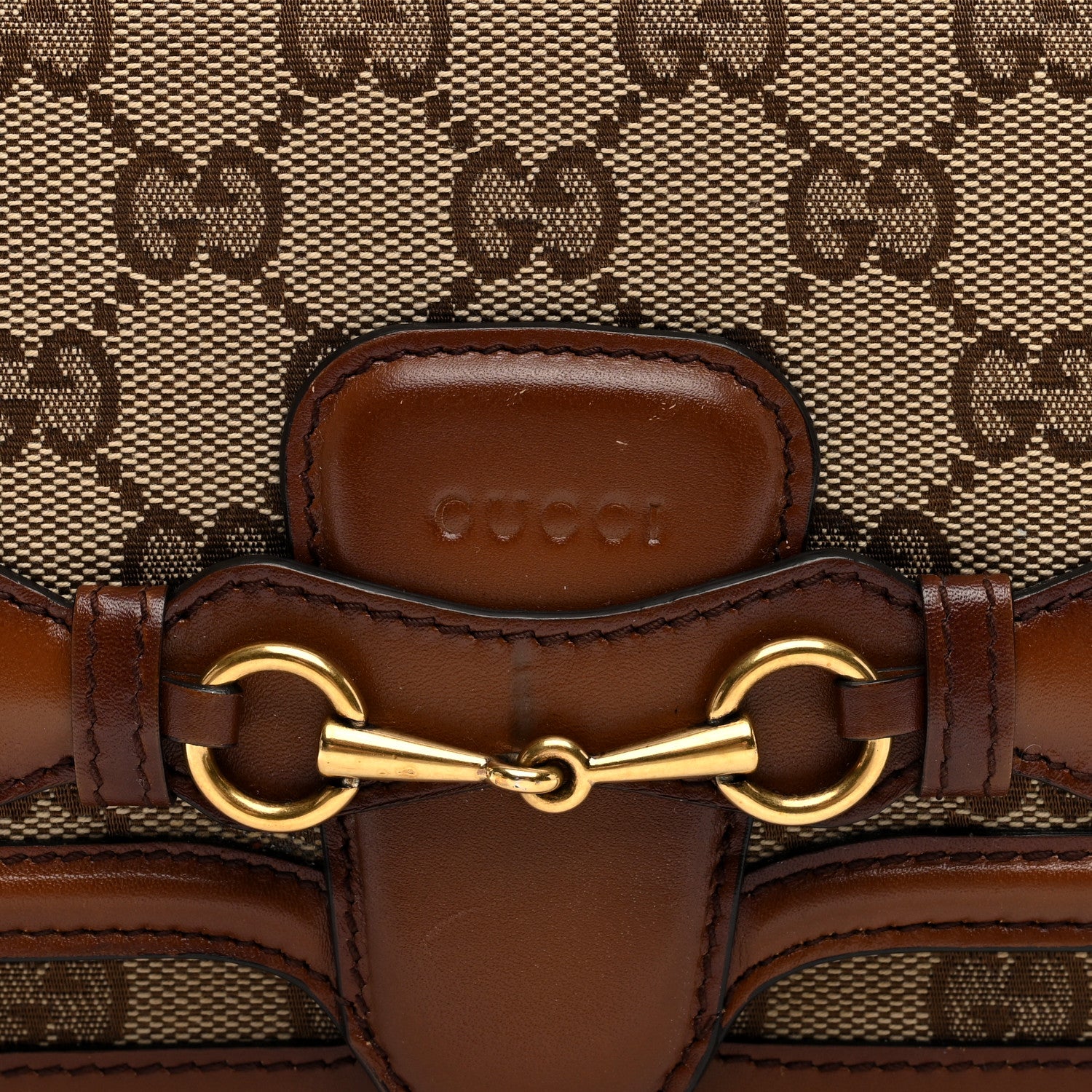 Gucci Monogram Lady Web Convertible Wallet Beige Cuir 7 of 10