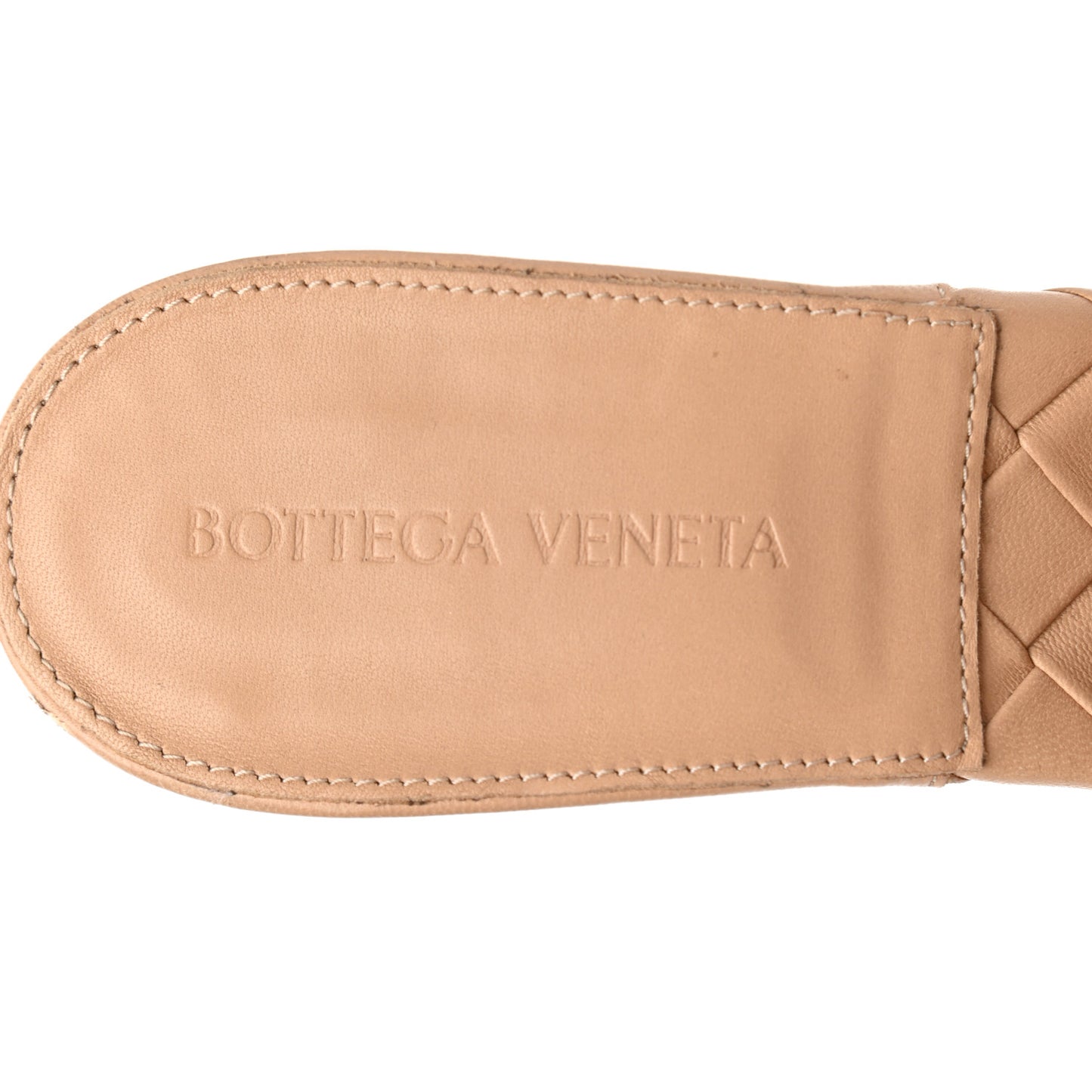 Nappa Maxi Intrecciato Lido Mule Sandals 39.5 Cipria