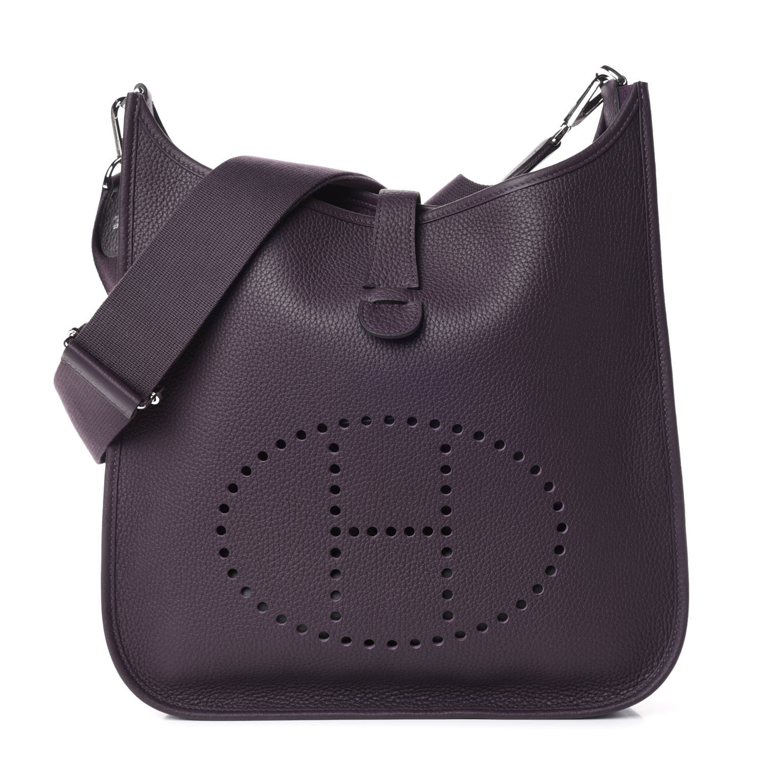 Hermes Taurillon Clemence Evelyne III GM Raisin 1 of 10