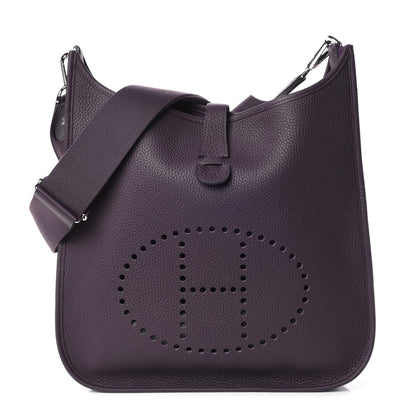 Hermes Taurillon Clemence Evelyne III GM Raisin 1 of 10
