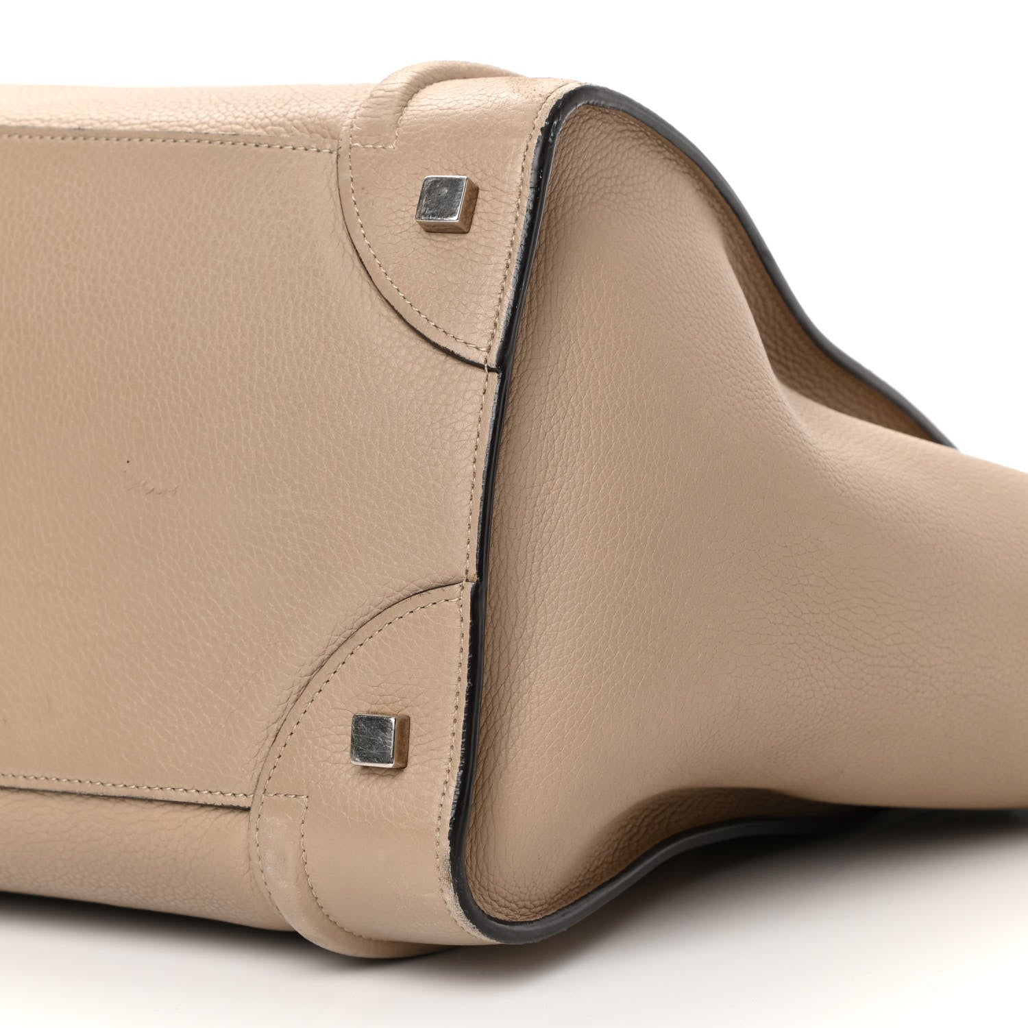 Celine Drummed Calfskin Mini Luggage Dune 9 of 25