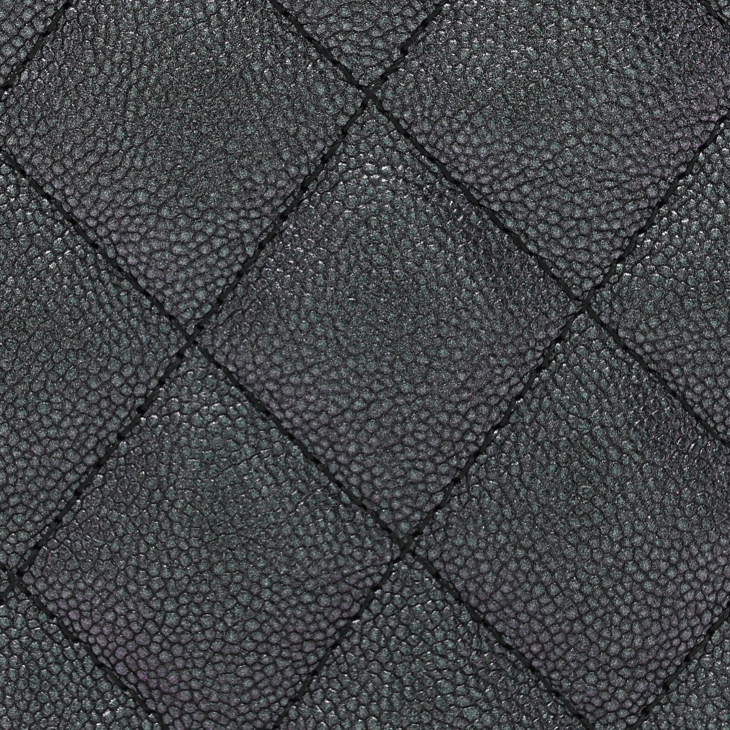 Chanel Iridescent Caviar Quilted Round Clutch With Chain Black 8 of 11