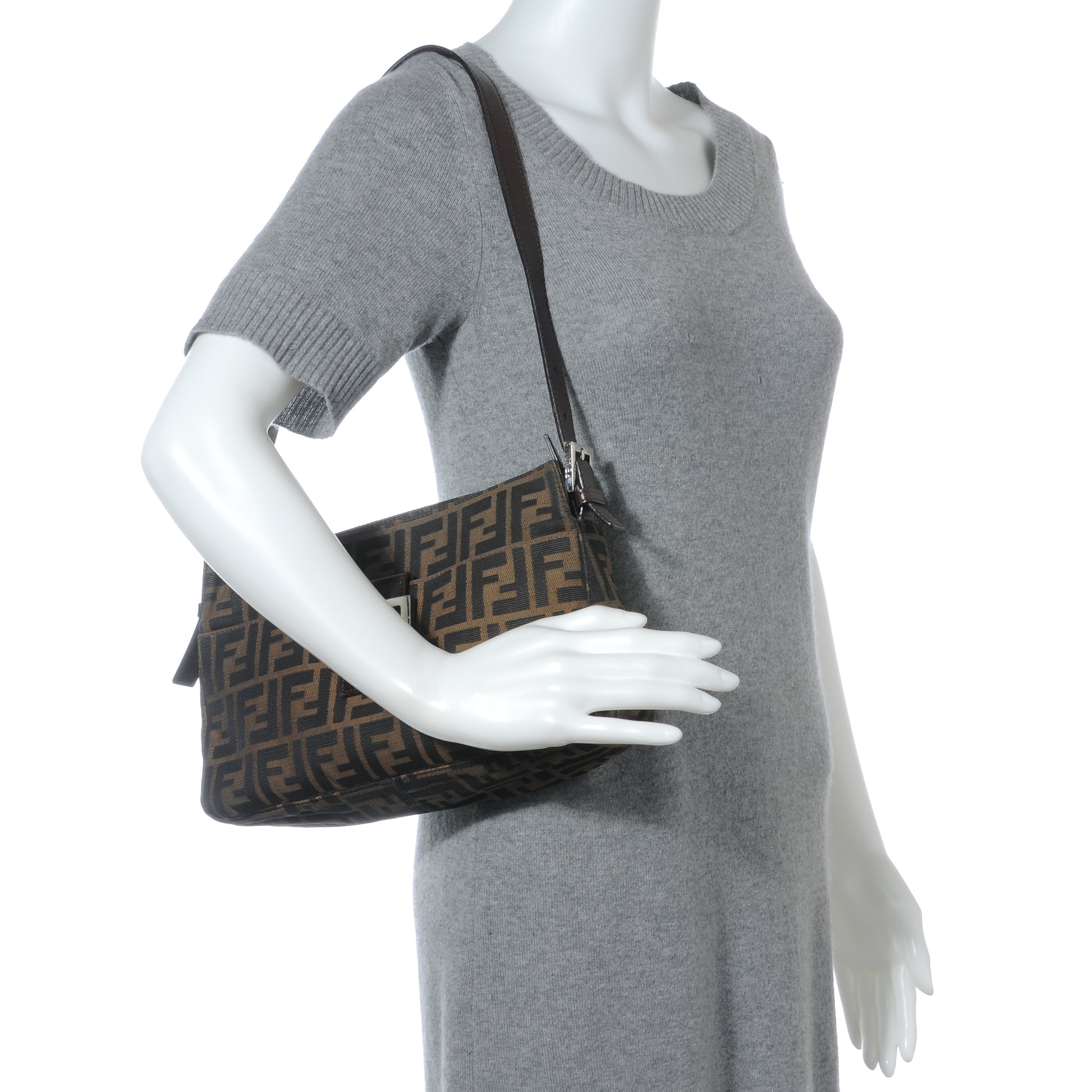 Fendi Zucca Small Shoulder Bag Tobacco 2 of 7