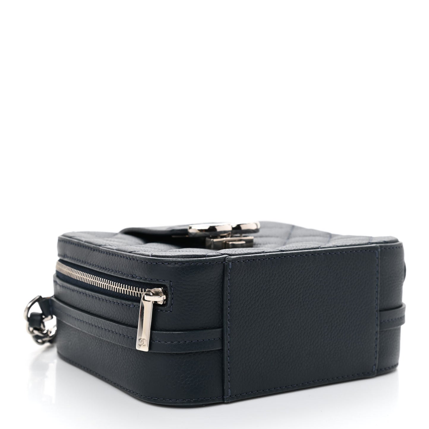 Caviar Quilted Mini CC Box Camera Bag Dark Blue