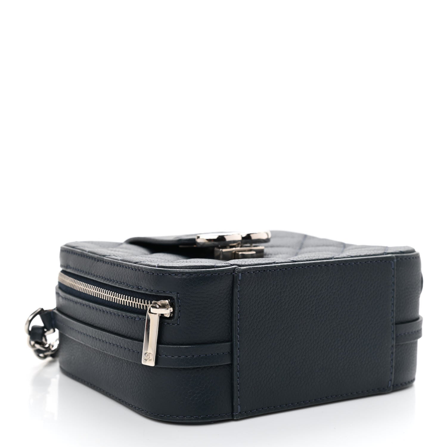 Chanel Caviar Quilted Mini CC Box Camera Bag Dark Blue 4 of 11