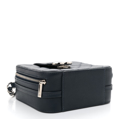 Chanel Caviar Quilted Mini CC Box Camera Bag Dark Blue 4 of 11
