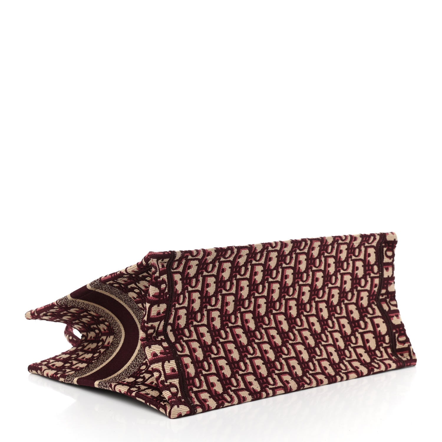 Christian Dior Oblique Medium Book Tote Burgundy Multicolor 3 of 9