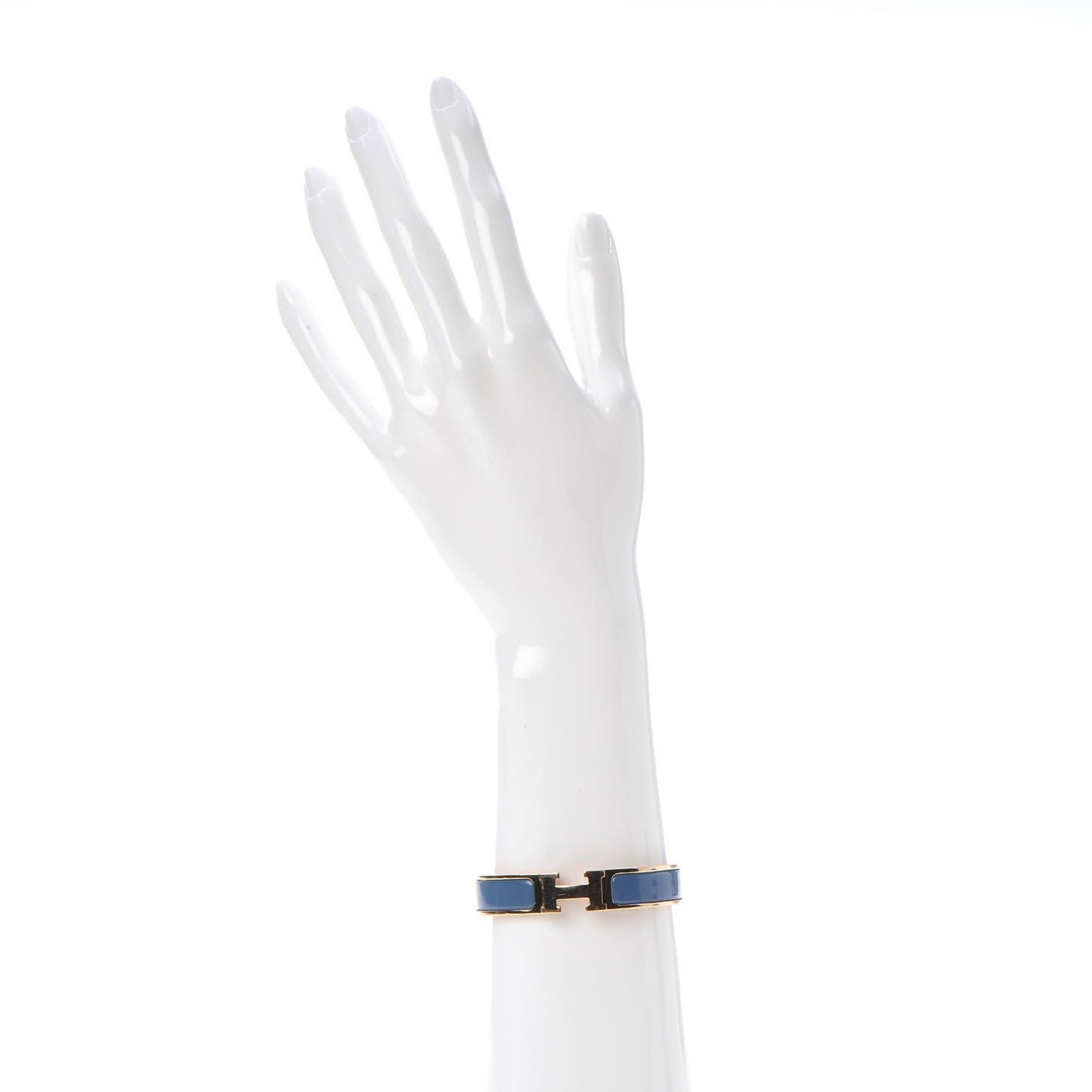 Enamel Narrow Clic Clac H Bracelet PM Bleu Turquin