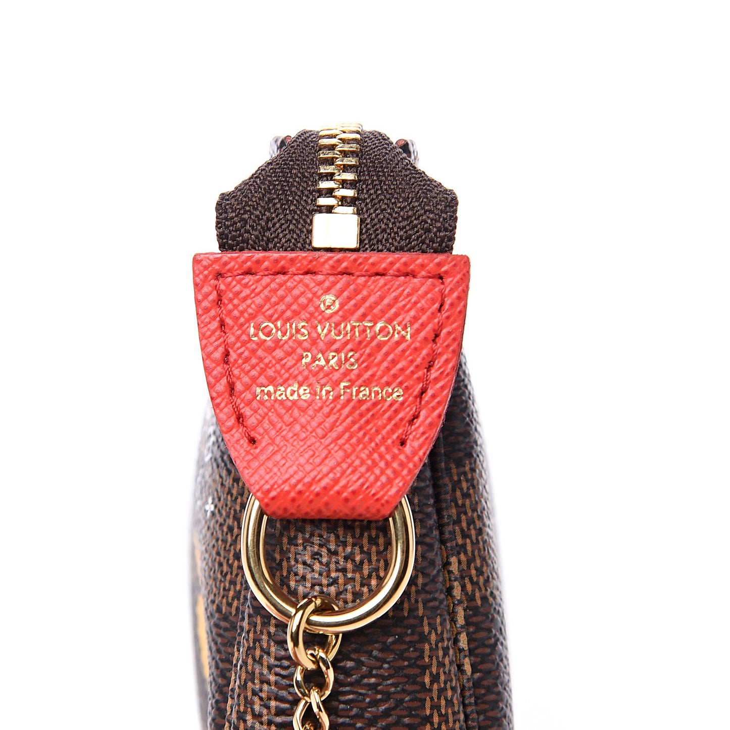 Damier Ebene 2019 Christmas Animation Mini Pochette Accessories Red