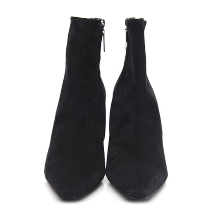 Saint Laurent Suede Kiki Ankle 85 Zip Boot 37.5 Black 2 of 7