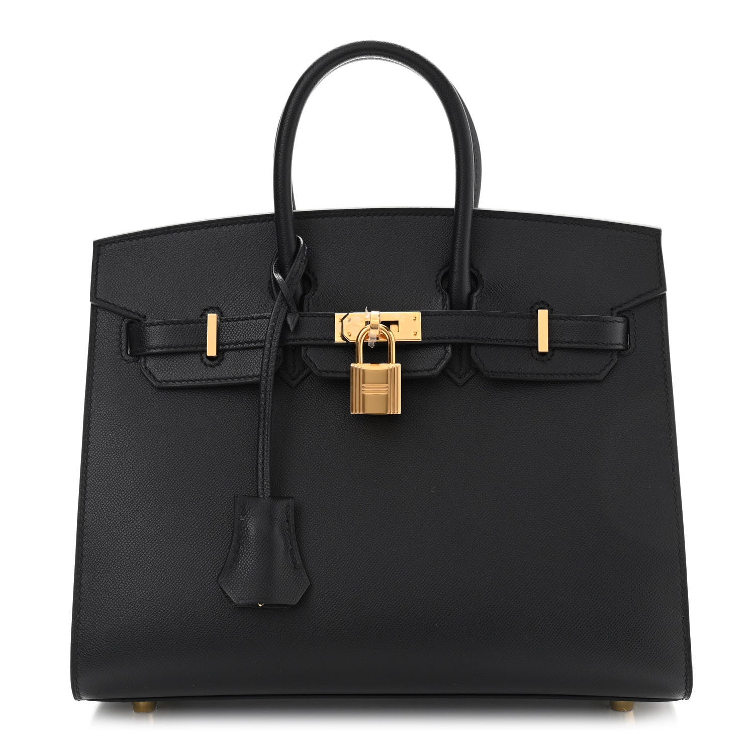 Hermes Madame Calfskin Birkin Sellier 25 Black 1 of 11