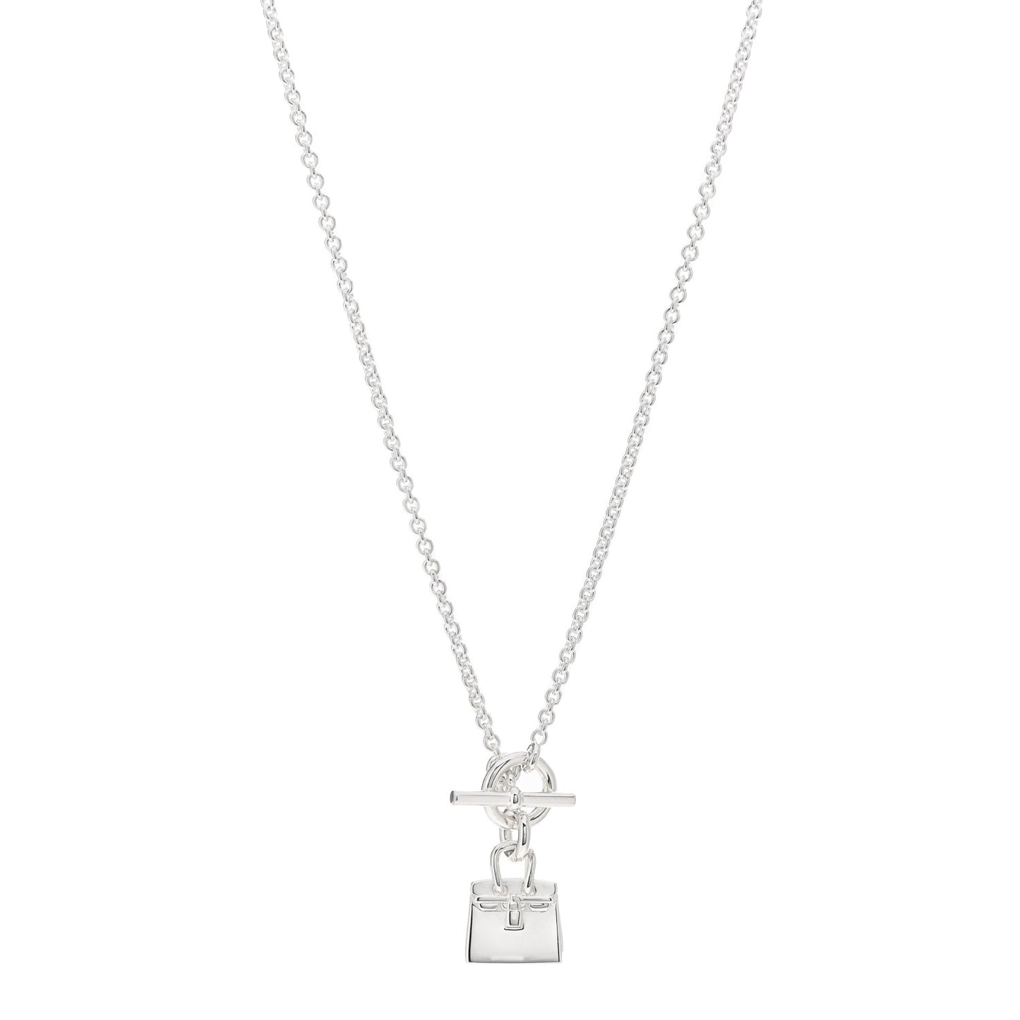 Sterling Silver Birkin Charm Pendant Necklace
