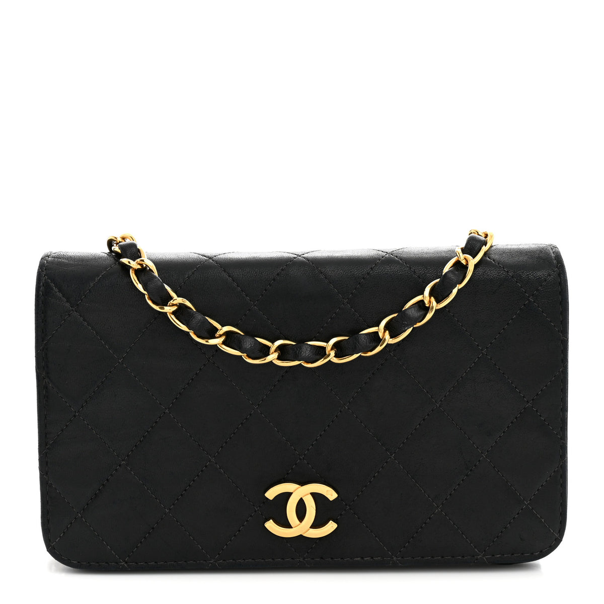 Chanel Lambskin Quilted Small Single Flap Bag Black 1 of 12