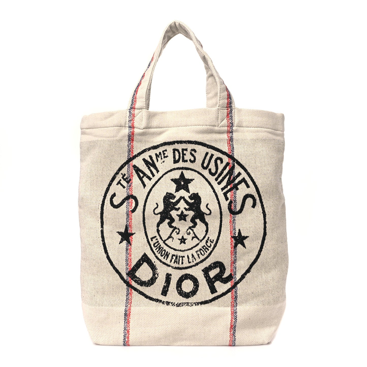 Canvas Union Print Cruise Tote Ivory Black