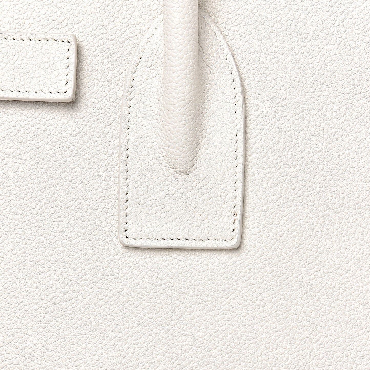 Grained Calfskin Small Sac De Jour Dove White