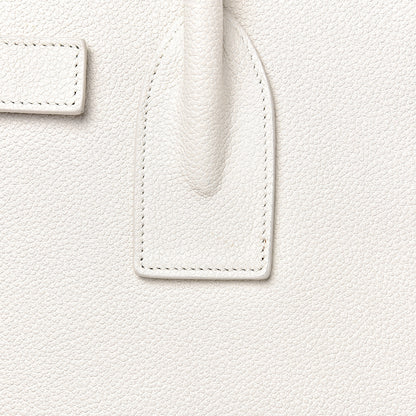 Saint Laurent Grained Calfskin Small Sac De Jour Dove White 12 of 14