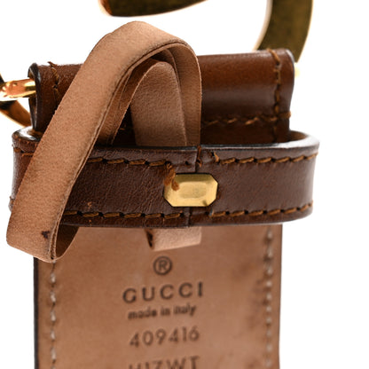 Gucci Nylon Calfskin Double G Web 40mm Belt 85 34 Green Red Cuir 6 of 6