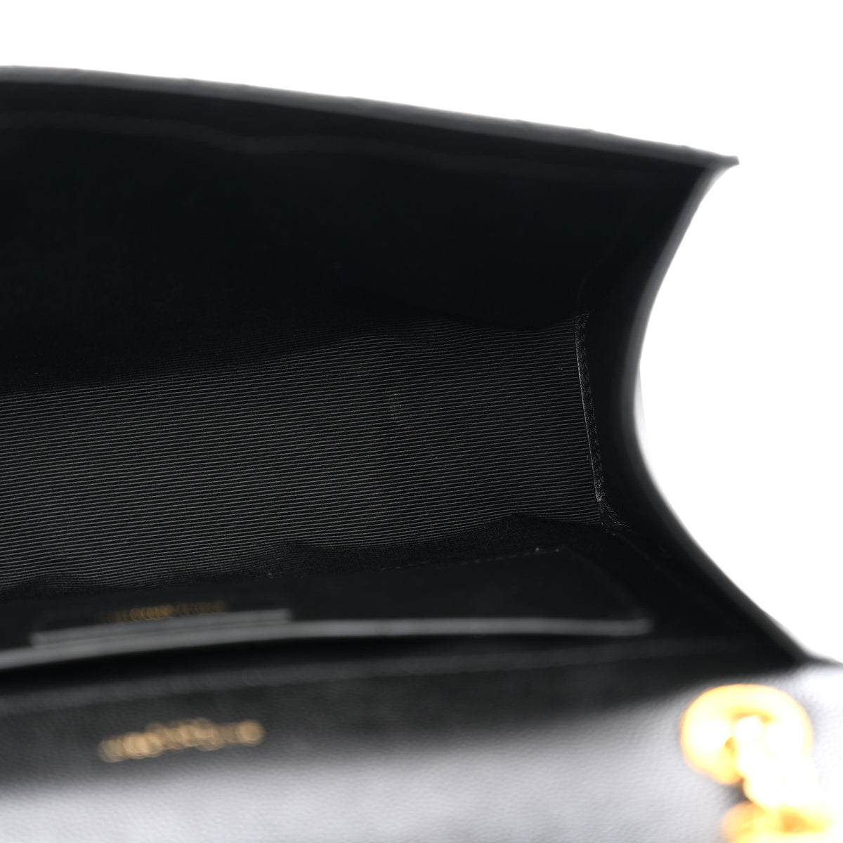 Grain De Poudre Textured Mixed Matelasse Triquilt Medium Monogram Satchel Black