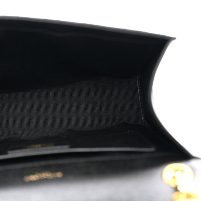 Saint Laurent Grain De Poudre Textured Mixed Matelasse Triquilt Medium Monogram Satchel Black 11 of 11