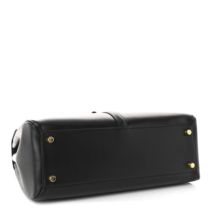 Celine Satinated Calfskin Medium 16 Top Handle Bag Black 4 of 11